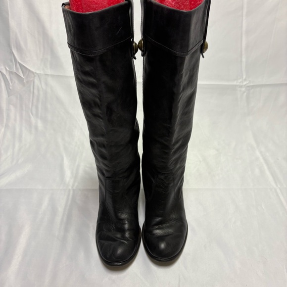 Coach Shoes - Coach Fayth Women’s 9 Black Leather Tall Riding Boots Heels 2010s Classic Staple